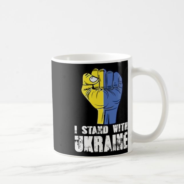 I Stand With Ukraine Ukrainian Pride 4  Coffee Mug (Right)