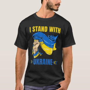 I Stand With Ukraine Ukrainian Supports Ukraine Fl T-Shirt