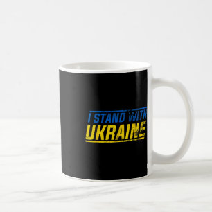 I Stand With Ukraine Vintage Ukrainian Flag Pride  Coffee Mug