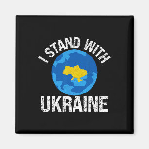 I Stand With Ukraine World Map Support Support Ukr Magnet
