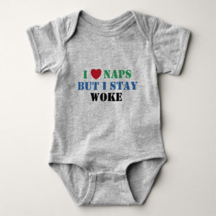 I Stay Woke (BLM back) Baby Bodysuit