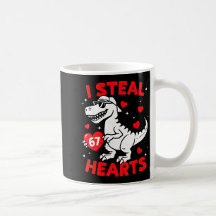 I Steal 67 Heart Dinosaur For Boys Girls Kids Vale Coffee Mug