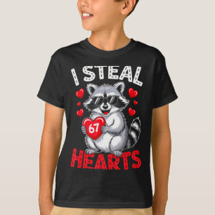 I Steal 67 Hearts Funny 67 Valentine Raccoon Men B T-Shirt