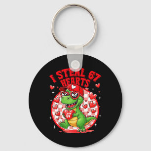 I Steal 67 Hearts Valentine’s Day 67 Meme 6 7 T-re Keychain