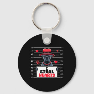 I Steal Cute Hearts Valentine's Day Cane Corso Own Keychain