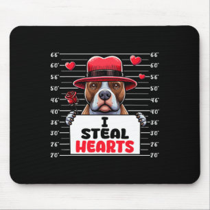I Steal Cute Hearts Valentine's Day Pit Bull Owner Mouse Pad
