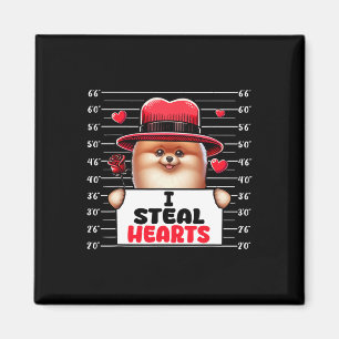 I Steal Cute Hearts Valentine's Day Pomeranian Own Magnet