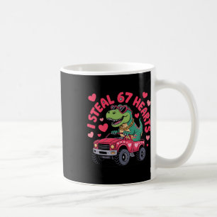 I Steal Hearts 67 T-rex Valentine’s Day Funny 6 7  Coffee Mug