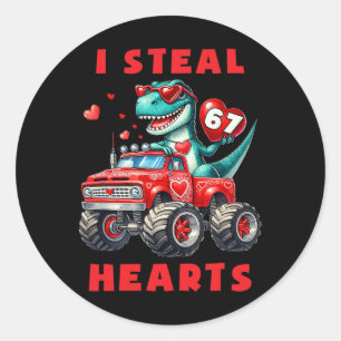 I Steal Hearts 67 Valentine’s Day 67 Meme 6 7 T-re Classic Round Sticker