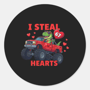 I Steal Hearts 67 Valentine’s Day 67 Meme 6 7 T-re Classic Round Sticker