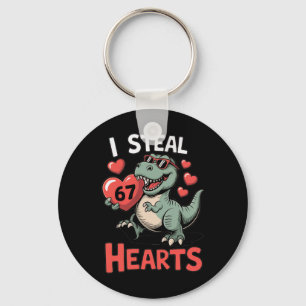I Steal Hearts 67 Valentine’s Day 67 Meme 6 7 T-re Keychain