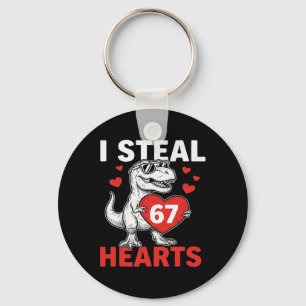 I Steal Hearts 67 Valentine’s Day 67 Meme 6 7 T-re Keychain