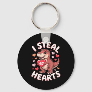 I Steal Hearts 67 Valentine’s Day 67 Meme 6 7 T-re Keychain