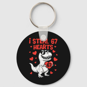 I Steal Hearts Dino Boys Dinosaur Valentines 67 To Keychain