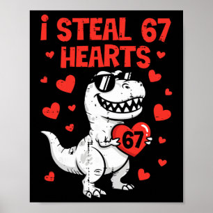 I Steal Hearts Dino Boys Dinosaur Valentines 67 To Poster