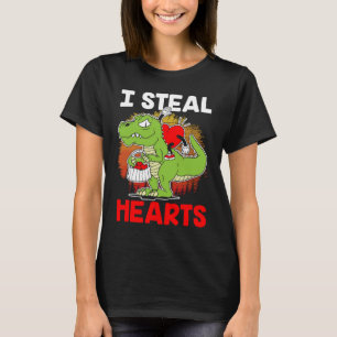 i steal hearts Dinosaur Heart Boys girls Valentine T-Shirt