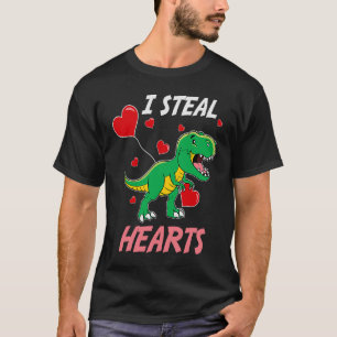 I Steal Hearts Dinosaur Kids Design Prehistoric Di T-Shirt