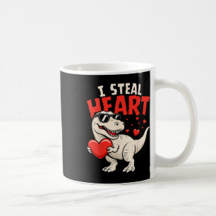 I Steal Hearts Dinosaur Valentines For Boys Girls  Coffee Mug