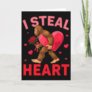 I Steal Hearts For Boys Girls Women Men Kids Valen Card