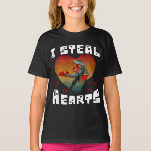 I steal hearts funny dinosaur valentines day T-Shirt