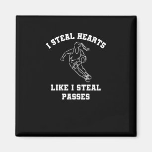 I Steal Hearts Like I Steal Pes Women's Basketball Magnet