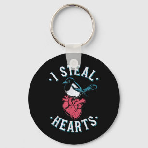 I Steal Hearts, Magpie Anatomical Heart Goth Valen Keychain