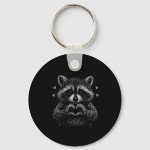 I Steal Hearts Raccoon Valentines Racoon Meme Grap Keychain