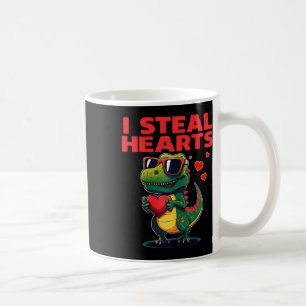 I Steal Hearts T-rex Cute Valentines Day Valentine Coffee Mug