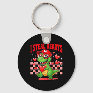 I Steal Hearts T-rex Dino By Boy Valentines Toddle Keychain