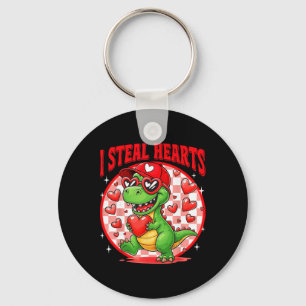 I Steal Hearts T-rex Dino By Boy Valentines Toddle Keychain
