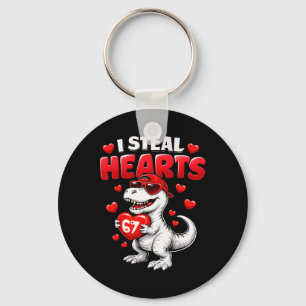 I Steal Hearts T Rex Valentine’s Day 67 Meme 6 7 B Keychain