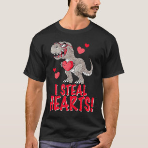 I Steal Hearts Trex Dino Boys Valentines Day Dinos T-Shirt