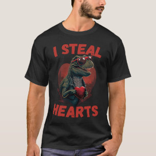 I Steal Hearts Trex lovely Cute Baby Valentines Da T-Shirt