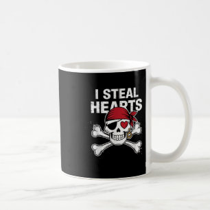 I Steal Hearts Valentines Day Pirate Funny Valenti Coffee Mug