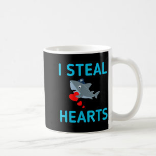 I Steal Hearts Valentines Day Shark Coffee Mug