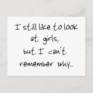 I still like to look at girls-postcard postcard