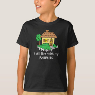 i still live with my parents kid's shirt