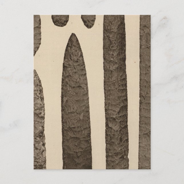 I Stone implements, California Postcard (Front)