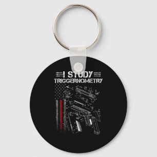 I Study Triggernometry Gun Veteran Christmas  Keychain