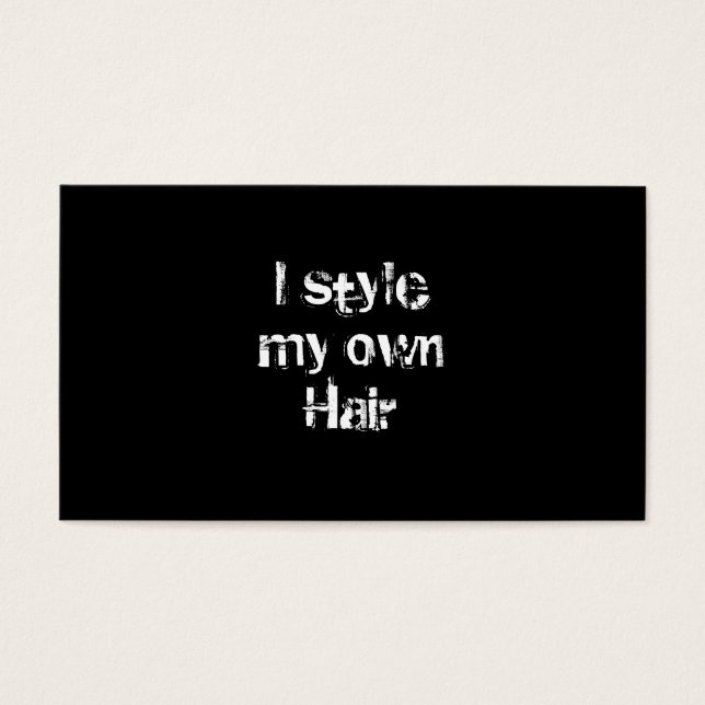 I style my own Hair. Black and White. (Front)
