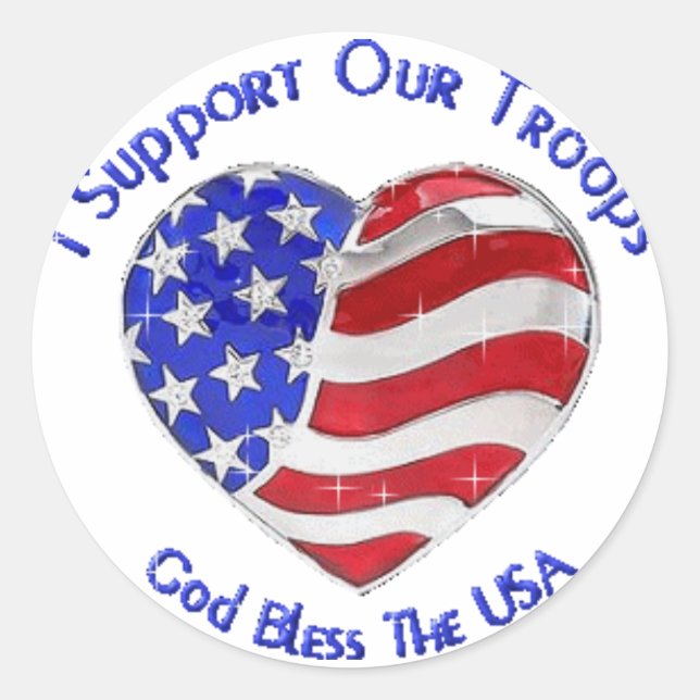 I Suport our troops Classic Round Sticker (Front)