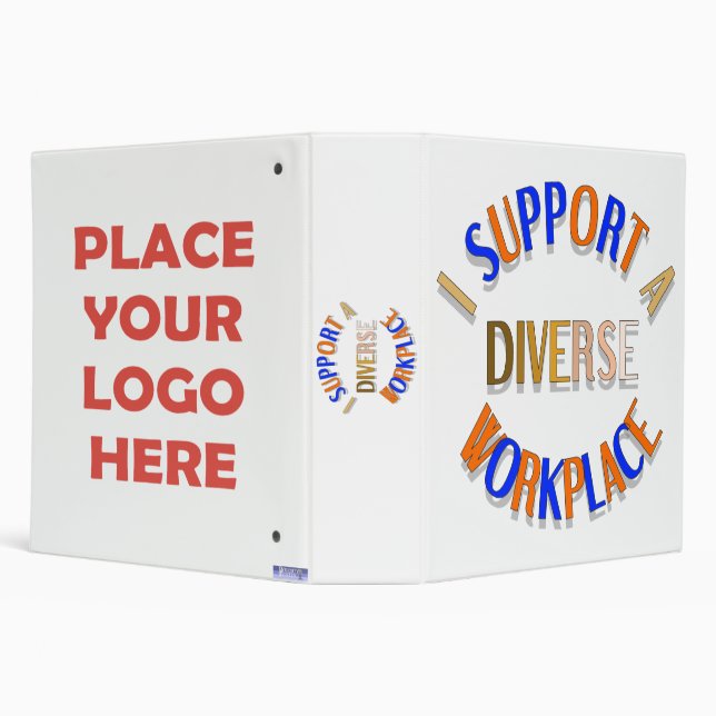 I Support a Diverse Workplace Personalized Binder (Background)