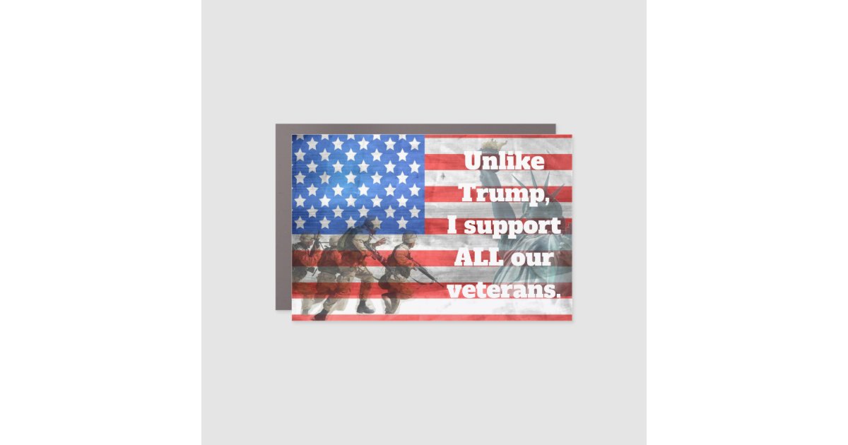 I Support All Veterans American Flag Car Magnet | Zazzle.ca