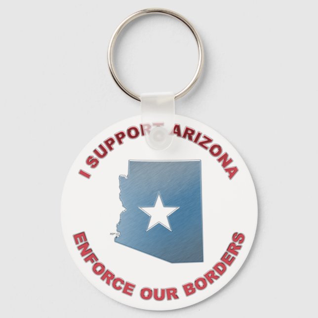 I Support Arizona Keychain (Front)