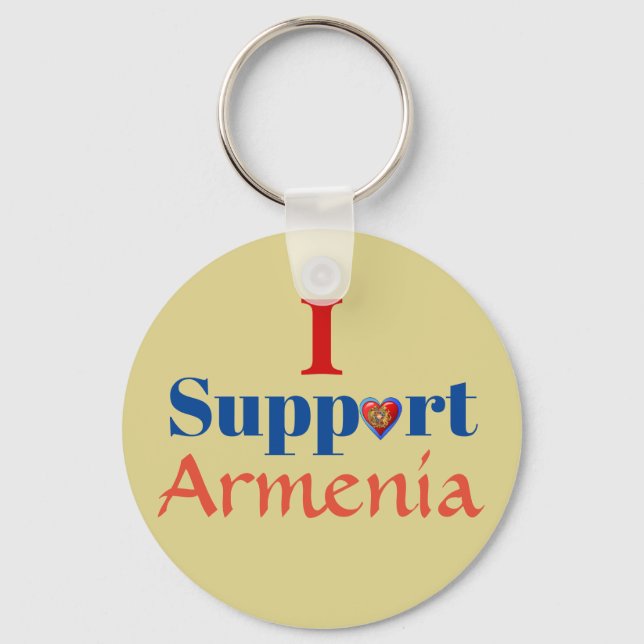 I Support Armenia Keychain (Front)
