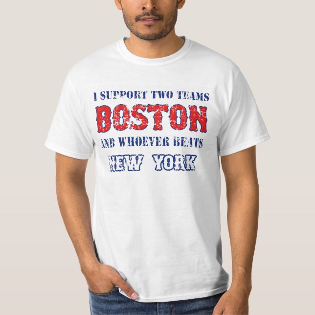 I support Boston funny Baseball t shirt (Front)