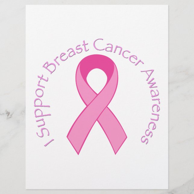 I Support Breast Cancer Awareness Flyer (Front)