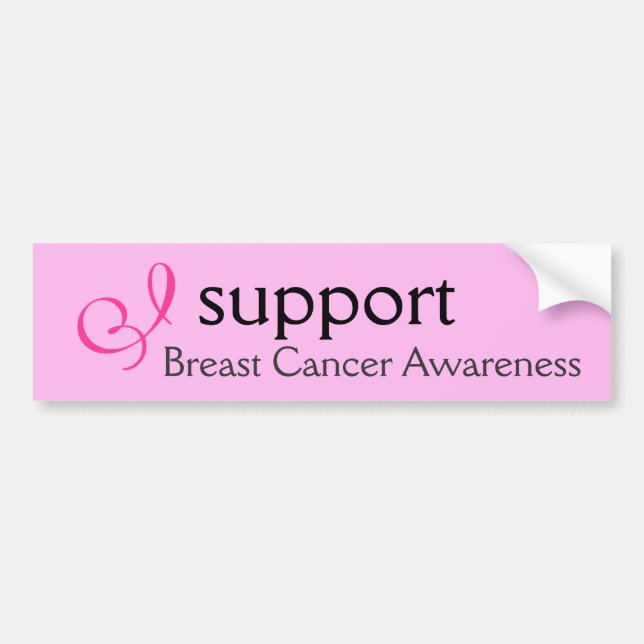 I support Breast Cancer Awareness - Sticker (Front)