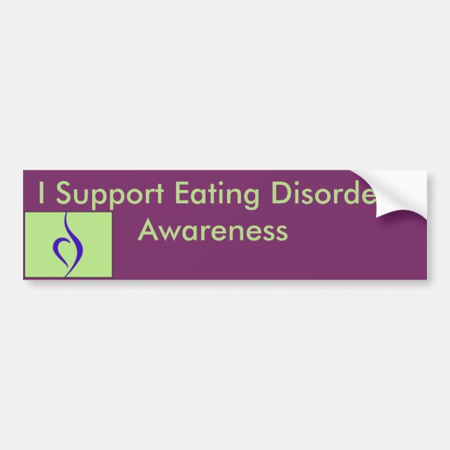 I Support Eating Disorder Awareness Bumper Sticker (Front)