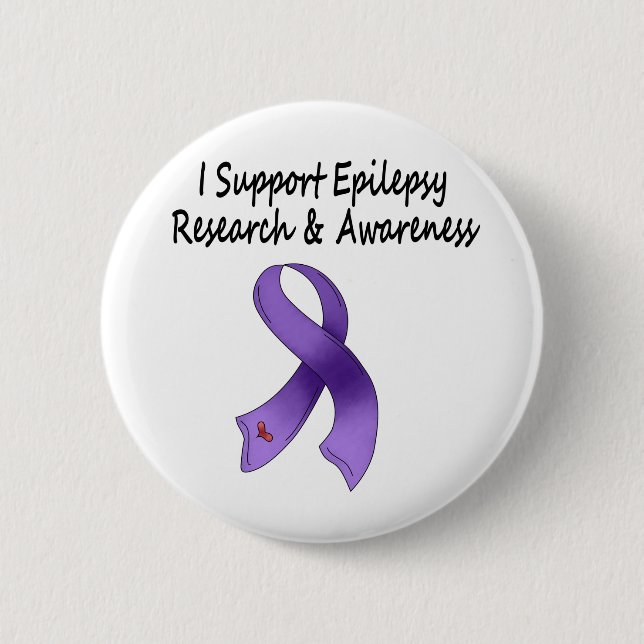 I SUPPORT Epilepsy Research 2 Inch Round Button (Front)